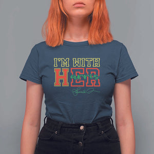 Harris Supporter T Shirt For Women I'm With Her Kamala Harris Political Election 2024 TS11 Navy Print Your Wear