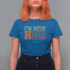 Harris Supporter T Shirt For Women I'm With Her Kamala Harris Political Election 2024 TS11 Royal Blue Print Your Wear