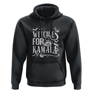 Harris Supporter Hoodie Witches For Kamala Mysterious Bat Cat Cauldron Broom TS11 Black Print Your Wear
