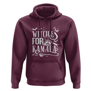 Harris Supporter Hoodie Witches For Kamala Mysterious Bat Cat Cauldron Broom TS11 Maroon Print Your Wear