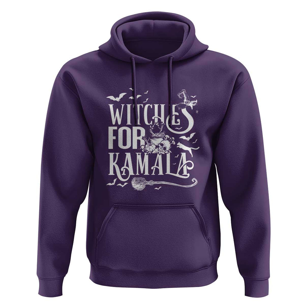 Harris Supporter Hoodie Witches For Kamala Mysterious Bat Cat Cauldron Broom TS11 Purple Print Your Wear