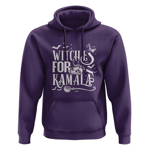 Harris Supporter Hoodie Witches For Kamala Mysterious Bat Cat Cauldron Broom TS11 Purple Print Your Wear