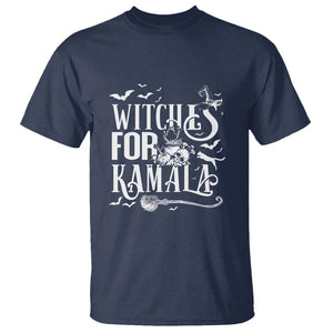 Harris Supporter T Shirt Witches For Kamala Mysterious Bat Cat Cauldron Broom TS11 Navy Print Your Wear