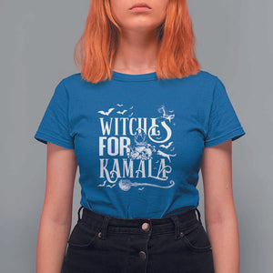Harris Supporter T Shirt For Women Witches For Kamala Mysterious Bat Cat Cauldron Broom TS11 Royal Blue Print Your Wear