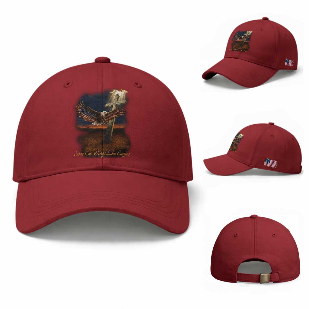 Soar On Wings Like Eagles Christian Faith Baseball Cap Isaiah 40:31 Bible Verse