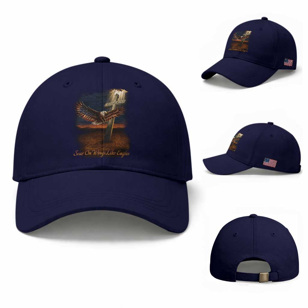 Soar On Wings Like Eagles Christian Faith Baseball Cap Isaiah 40:31 Bible Verse