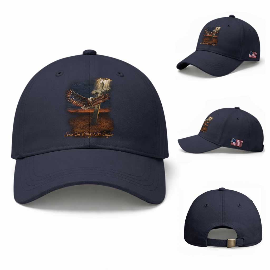 Soar On Wings Like Eagles Christian Faith Baseball Cap Isaiah 40:31 Bible Verse