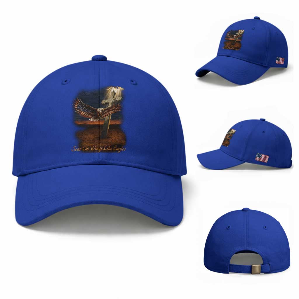 Soar On Wings Like Eagles Christian Faith Baseball Cap Isaiah 40:31 Bible Verse