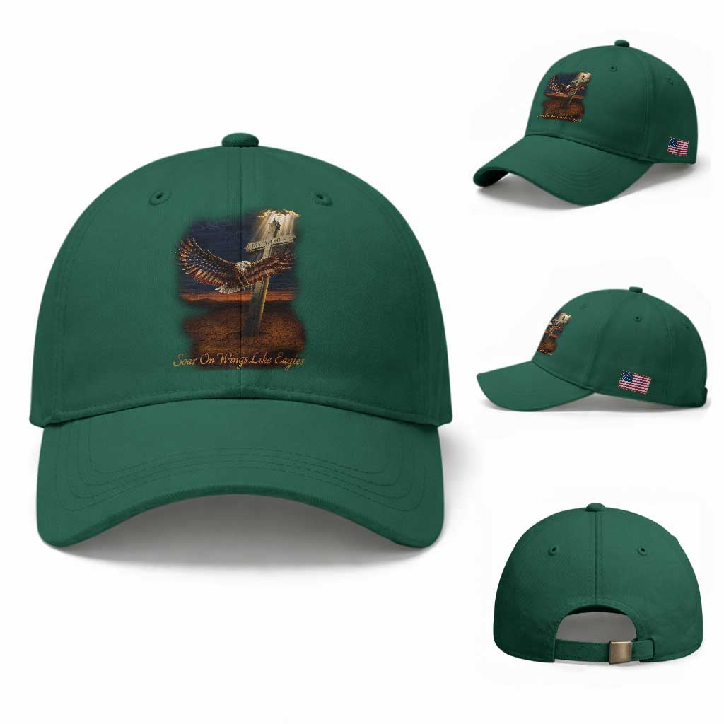 Soar On Wings Like Eagles Christian Faith Baseball Cap Isaiah 40:31 Bible Verse