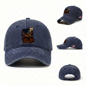 Soar On Wings Like Eagles Christian Faith Washed Cotton Baseball Cap Isaiah 40:31 Bible Verse