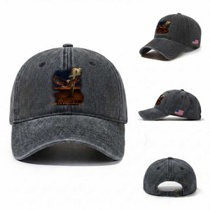 Soar On Wings Like Eagles Christian Faith Washed Cotton Baseball Cap Isaiah 40:31 Bible Verse