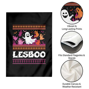 Funny Halloween Lesbian Garden Flag Lesboo Ghost Bat LGBT Graveyard TS11 Print Your Wear