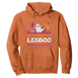 Funny Halloween Lesbian Hoodie Lesboo Ghost Bat LGBT Graveyard TS11 Orange Print Your Wear