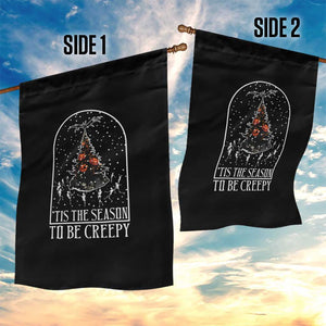Halloween Christmas Garden Flag Tis The Season To Be Creepy Xmas Tree Skeleton Snowy TS11 Print Your Wear