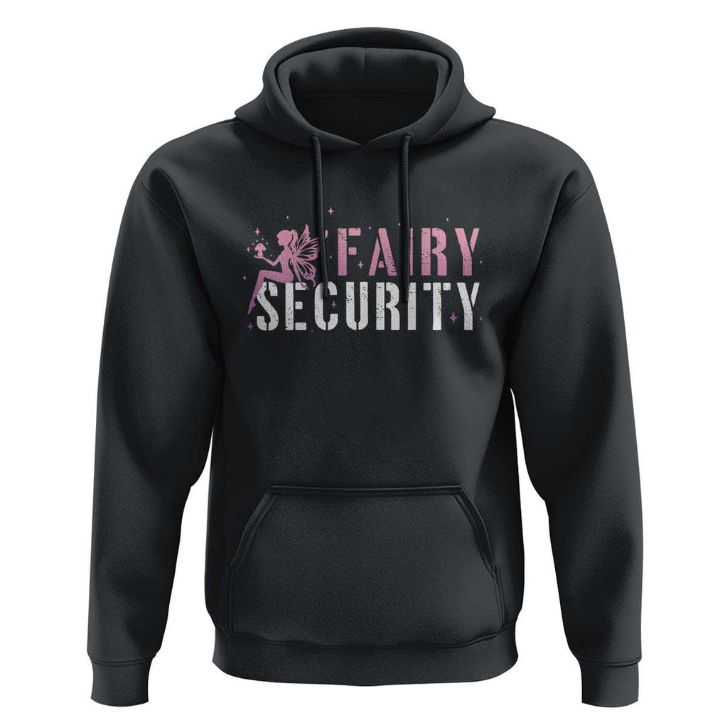 Halloween Dad Mom Hoodie Fairy Security Vintage Fairy Girl Mushroom Star TS11 Black Print Your Wear