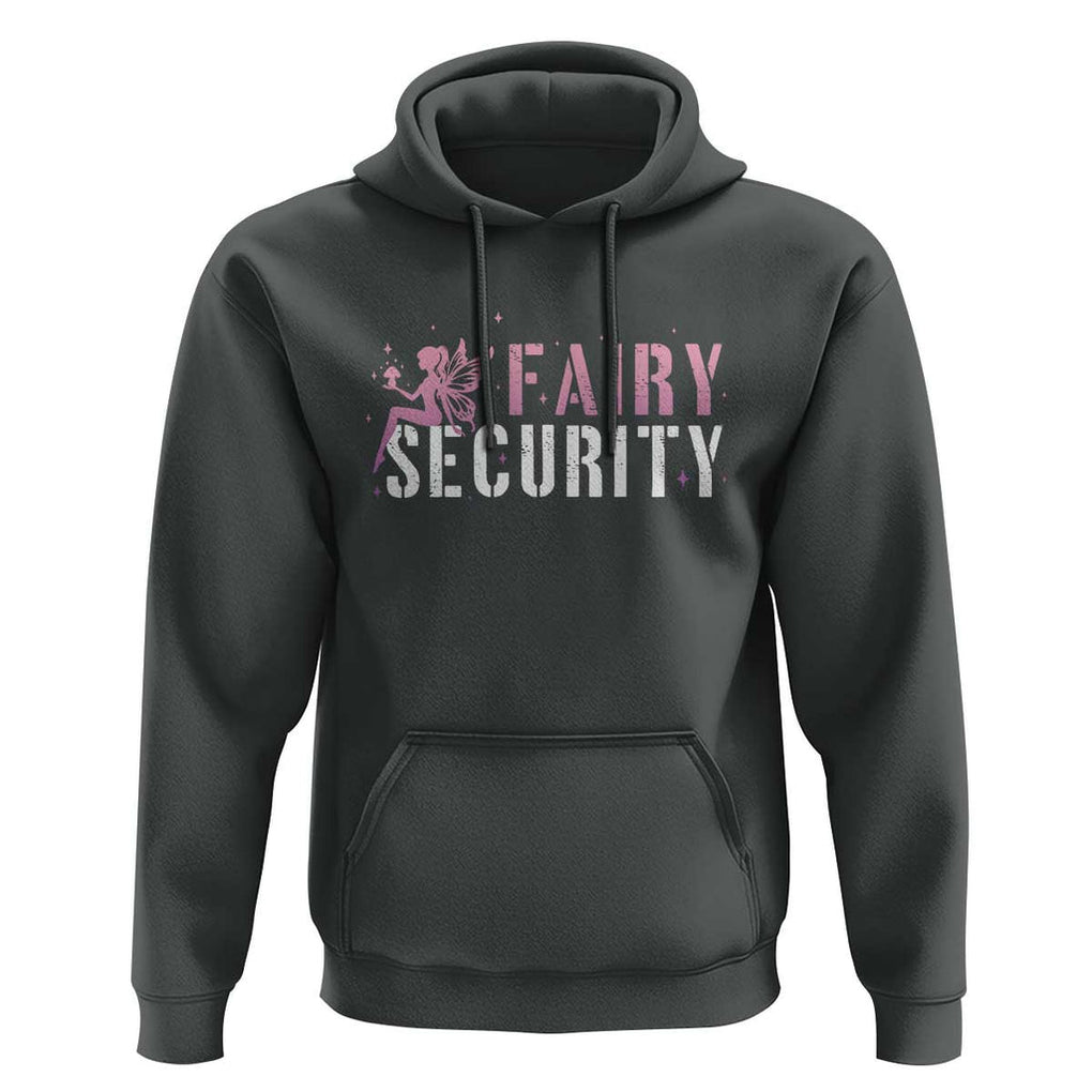 Halloween Dad Mom Hoodie Fairy Security Vintage Fairy Girl Mushroom Star TS11 Dark Heather Print Your Wear