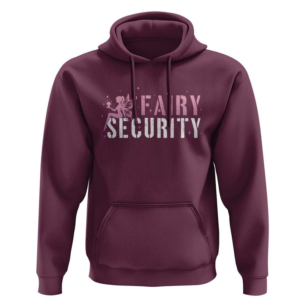 Halloween Dad Mom Hoodie Fairy Security Vintage Fairy Girl Mushroom Star TS11 Maroon Print Your Wear