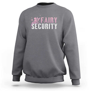 Halloween Dad Mom Sweatshirt Fairy Security Vintage Fairy Girl Mushroom Star TS11 Charcoal Print Your Wear