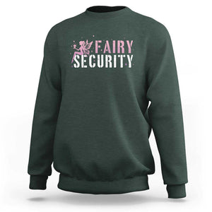 Halloween Dad Mom Sweatshirt Fairy Security Vintage Fairy Girl Mushroom Star TS11 Dark Forest Green Print Your Wear