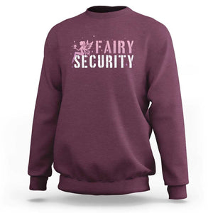 Halloween Dad Mom Sweatshirt Fairy Security Vintage Fairy Girl Mushroom Star TS11 Maroon Print Your Wear