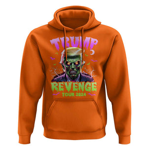 Funny Trump Halloween Hoodie Trump Revenge Tour 2024 Scary Zombie Bat Moon TS11 Orange Print Your Wear