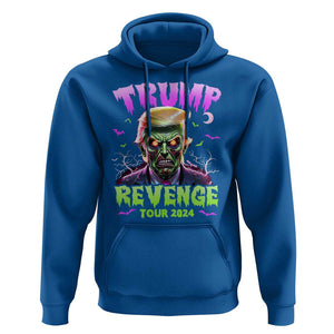 Funny Trump Halloween Hoodie Trump Revenge Tour 2024 Scary Zombie Bat Moon TS11 Royal Blue Print Your Wear