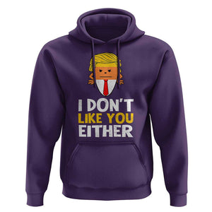 Funny Trump Halloween Hoodie I Don't Like You Either Candy Corn Blond Hair TS11 Purple Print Your Wear