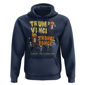 Funny Trump Vance Halloween Hoodie Trump Vance Trance Dance Pumpkin Skeleton Dancing TS11 Navy Print Your Wear