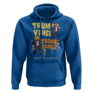 Funny Trump Vance Halloween Hoodie Trump Vance Trance Dance Pumpkin Skeleton Dancing TS11 Royal Blue Print Your Wear