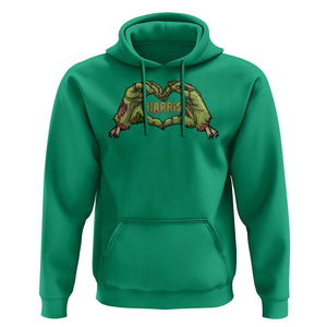 Funny Harris Halloween Hoodie Harris Heart Green Zombie Hand Election 2024 Costume TS11 Irish Green Print Your Wear