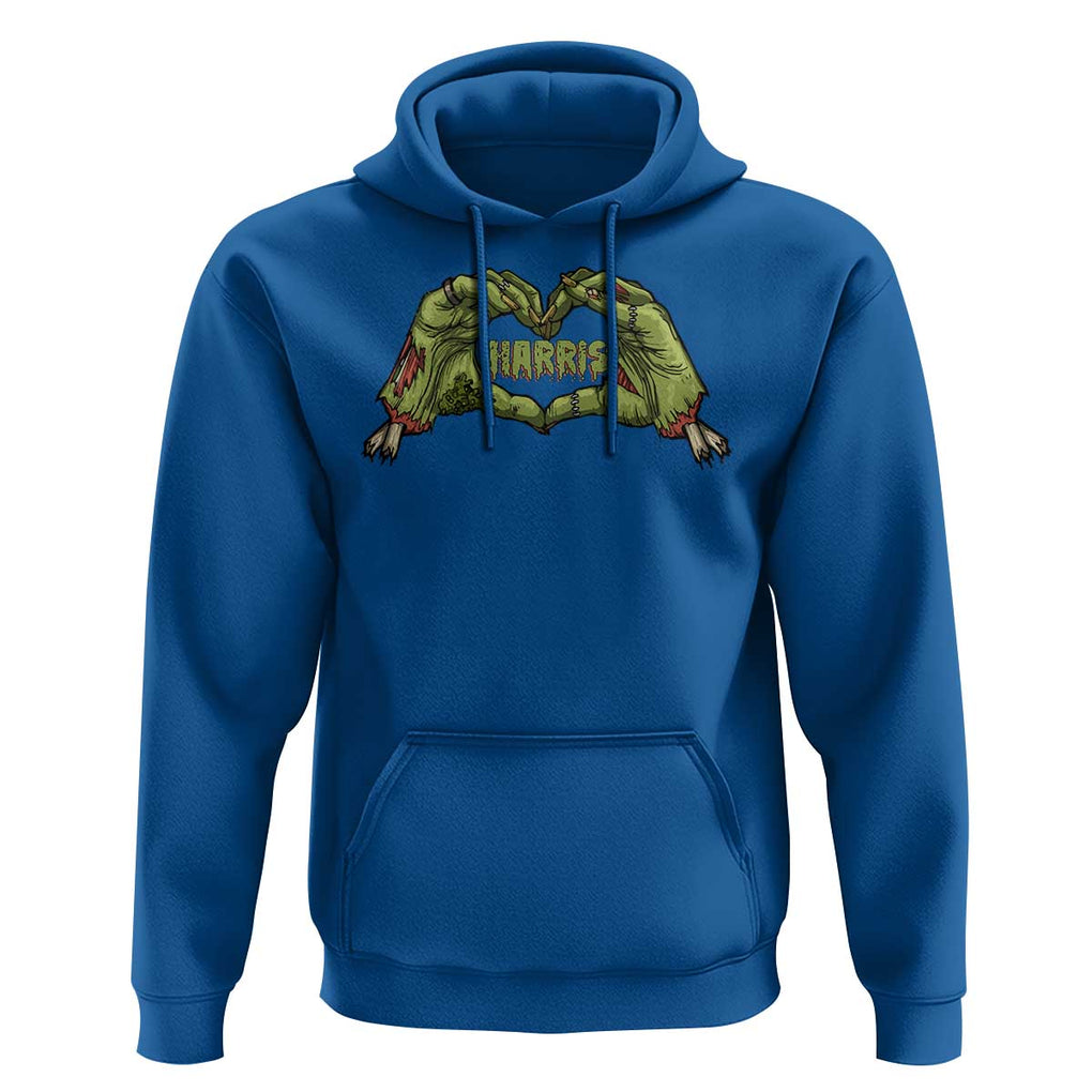 Funny Harris Halloween Hoodie Harris Heart Green Zombie Hand Election 2024 Costume TS11 Royal Blue Print Your Wear