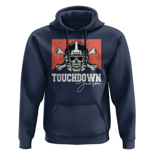 Funny American Football Hoodie Touchdown Season Cowboy Skull Football Player Helmet TS11 Navy Print Your Wear