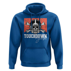 Funny American Football Hoodie Touchdown Season Cowboy Skull Football Player Helmet TS11 Royal Blue Print Your Wear