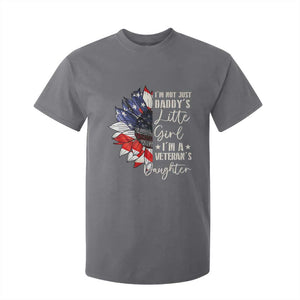 I Am Not Just Daddys Little Girl I Am A Veterans Daughter T Shirt For Kid American Flag TS11 Charcoal Print Your Wear