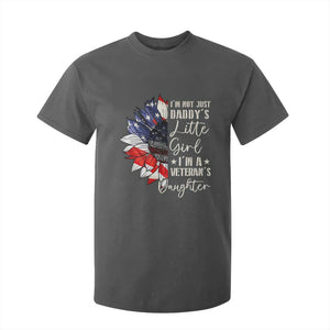 I Am Not Just Daddys Little Girl I Am A Veterans Daughter T Shirt For Kid American Flag TS11 Dark Heather Print Your Wear