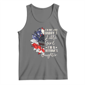 I Am Not Just Daddys Little Girl I Am A Veterans Daughter Tank Top American Flag TS11 Black Heather Print Your Wear