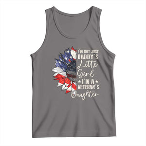I Am Not Just Daddys Little Girl I Am A Veterans Daughter Tank Top American Flag TS11 Deep Heather Print Your Wear