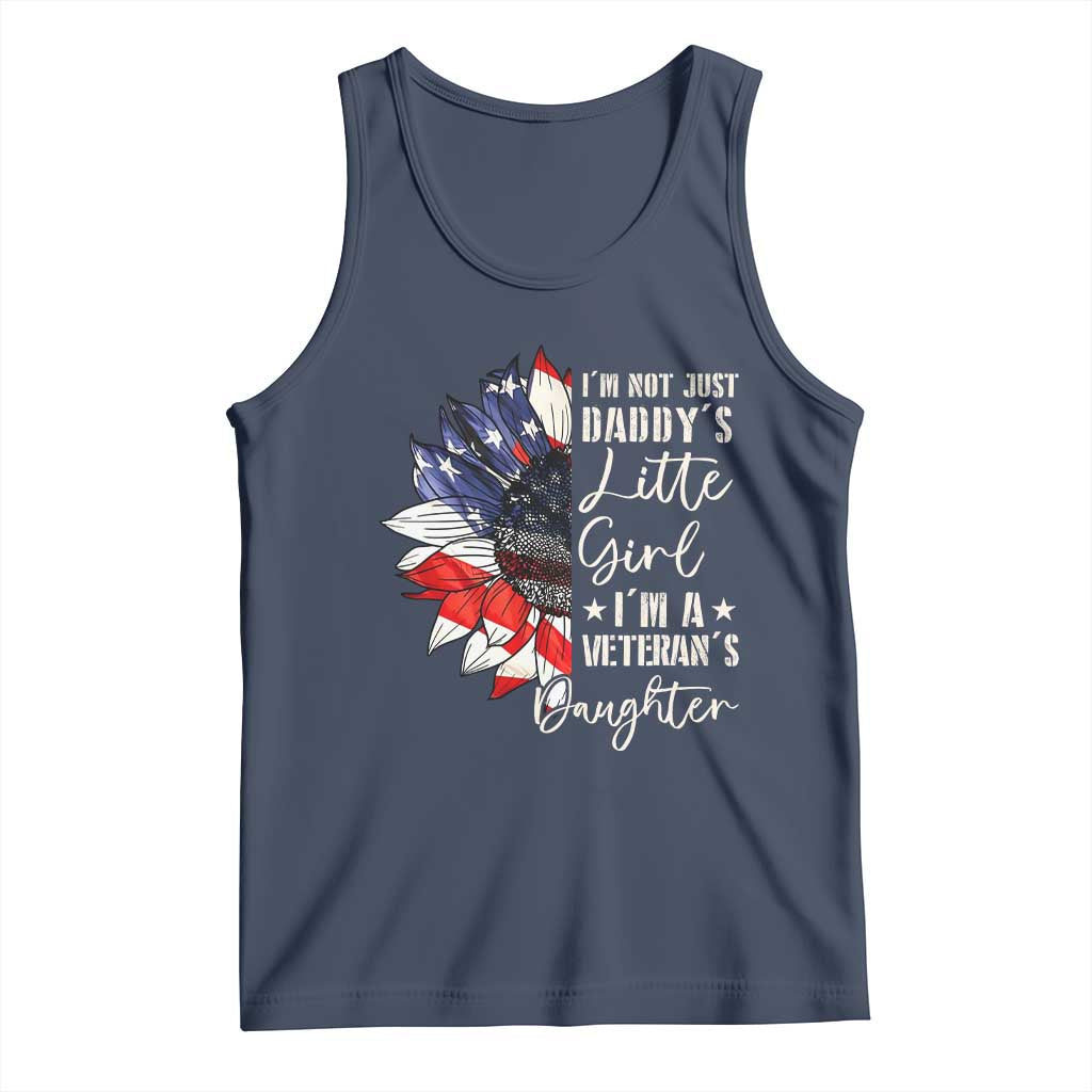 I Am Not Just Daddys Little Girl I Am A Veterans Daughter Tank Top American Flag TS11 Navy Print Your Wear