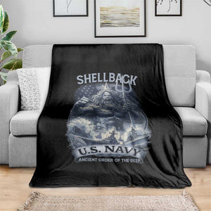 Navy Veteran Throw Blanket King Neptune Shellback Ancient Order Of The Deep TS11 Print Your Wear