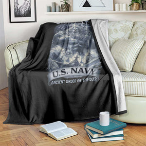 Navy Veteran Throw Blanket King Neptune Shellback Ancient Order Of The Deep TS11 Print Your Wear