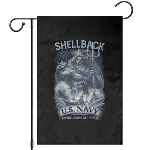 Navy Veteran Garden Flag King Neptune Shellback Ancient Order Of The Deep TS11 Black Print Your Wear