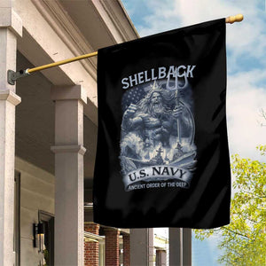 Navy Veteran Garden Flag King Neptune Shellback Ancient Order Of The Deep TS11 Print Your Wear