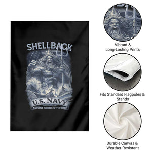 Navy Veteran Garden Flag King Neptune Shellback Ancient Order Of The Deep TS11 Print Your Wear