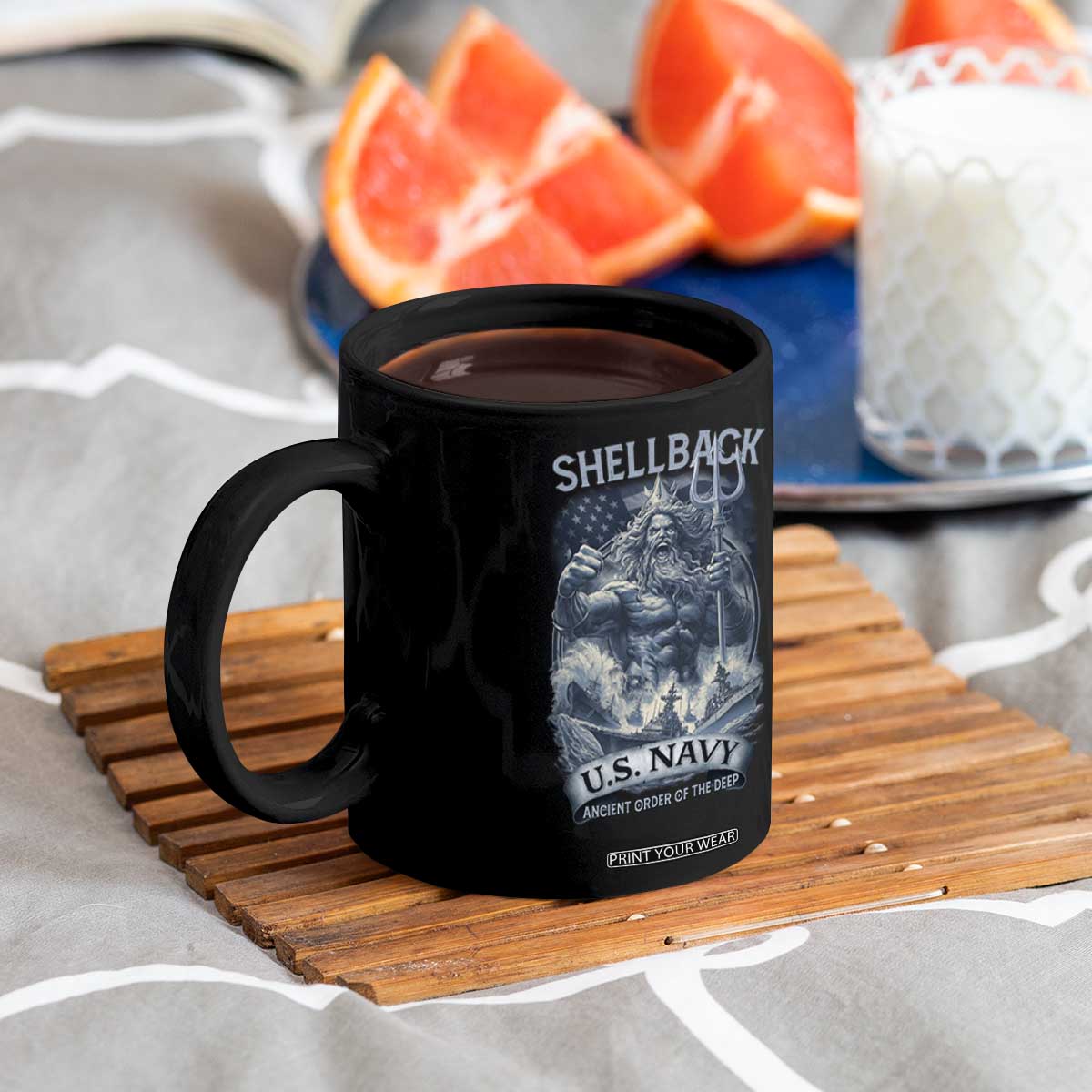 Navy Veteran Coffee Mug King Neptune Shellback Ancient Order Of The Deep TS11 Print Your Wear