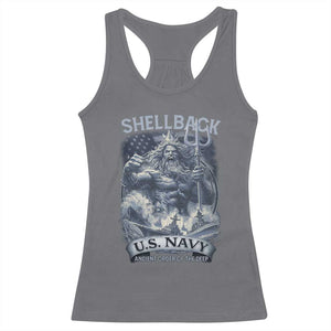 Navy Veteran Racerback Tank Top King Neptune Shellback Ancient Order Of The Deep TS11 Charcoal Print Your Wear