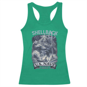 Navy Veteran Racerback Tank Top King Neptune Shellback Ancient Order Of The Deep TS11 Irish Green Print Your Wear