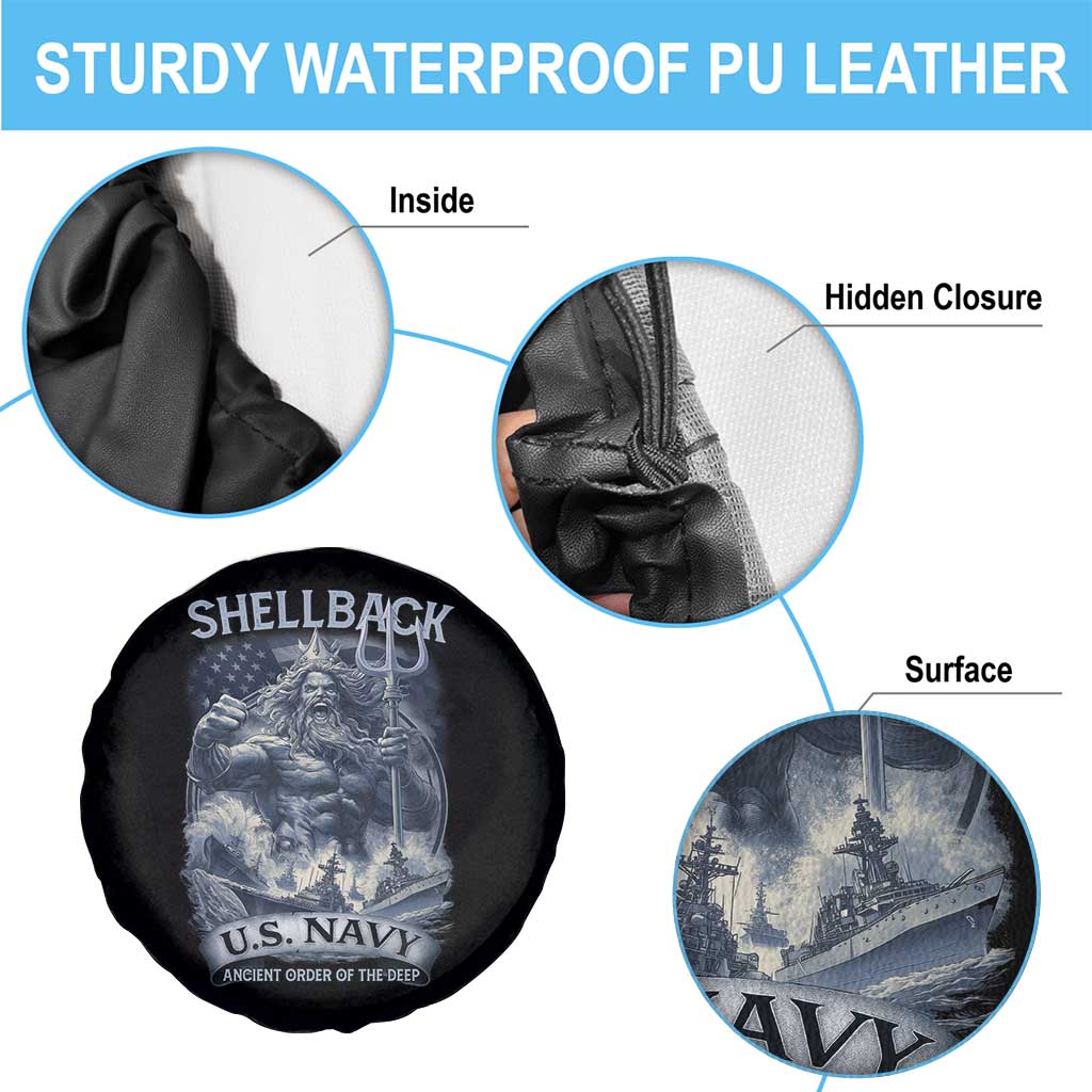 Navy Veteran Spare Tire Cover King Neptune Shellback Ancient Order Of The Deep TS11 Print Your Wear