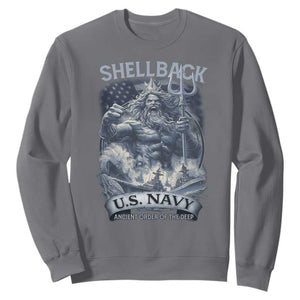 Navy Veteran Sweatshirt King Neptune Shellback Ancient Order Of The Deep TS11 Charcoal Print Your Wear