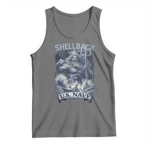 Navy Veteran Tank Top King Neptune Shellback Ancient Order Of The Deep TS11 Black Heather Print Your Wear