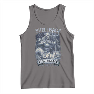 Navy Veteran Tank Top King Neptune Shellback Ancient Order Of The Deep TS11 Deep Heather Print Your Wear